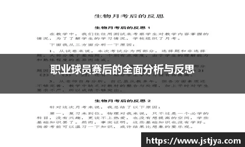 职业球员赛后的全面分析与反思